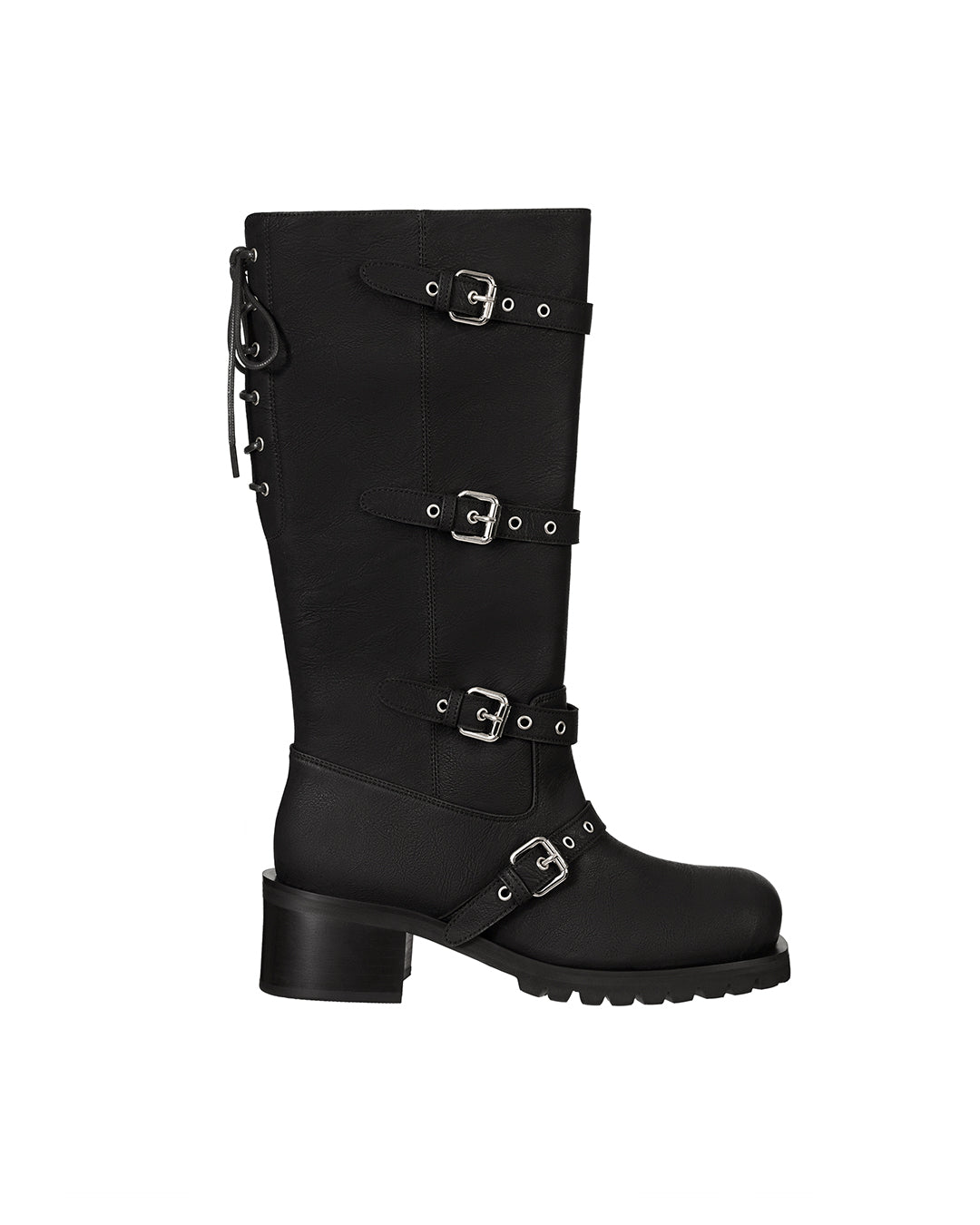 Buckle Tied Long Boots ・ バックルタイドロングブーツ (ブラック)