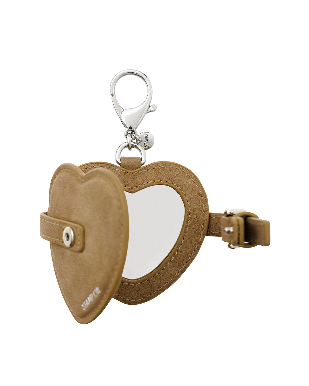 Belted Mirror Keyring · ベルテッドミラーキーリング (キャメル)