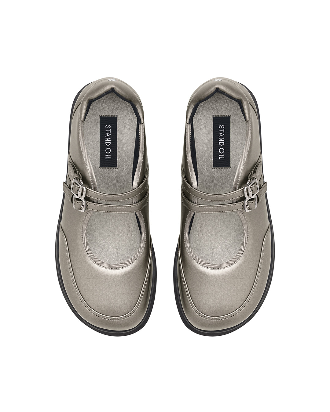 Hatched Platform Mary Jane ・ ヘチッドプラットフォームメリージェーン (メタリックグレー)