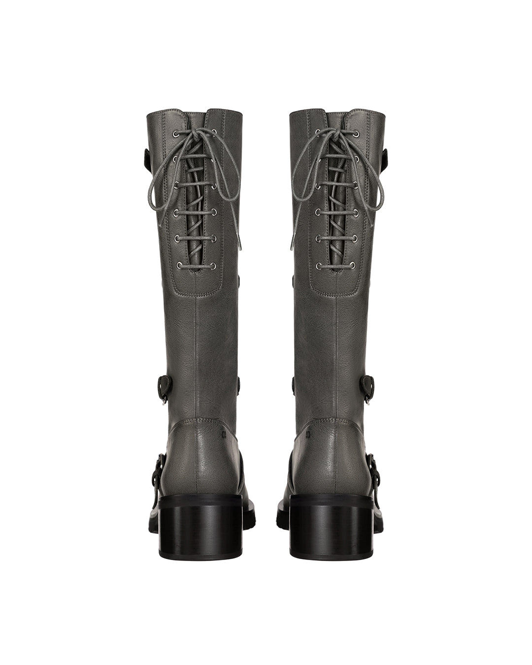 Buckle Tied Long Boots ・ バックルタイドロングブーツ (ウォッシュドグレー)