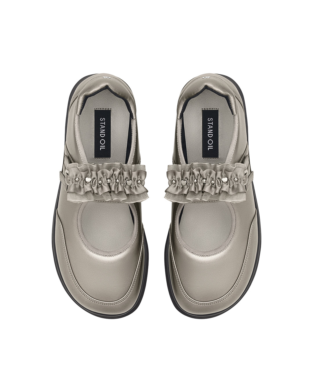 Hatched Platform Mary Jane ・ ヘチッドプラットフォームメリージェーン (メタリックグレー)