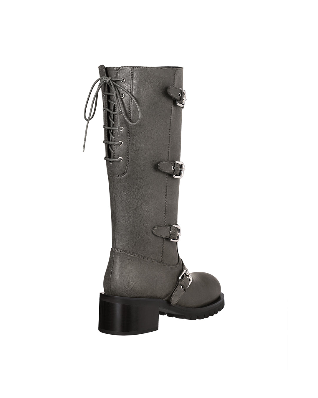 Buckle Tied Long Boots ・ バックルタイドロングブーツ (ウォッシュドグレー)