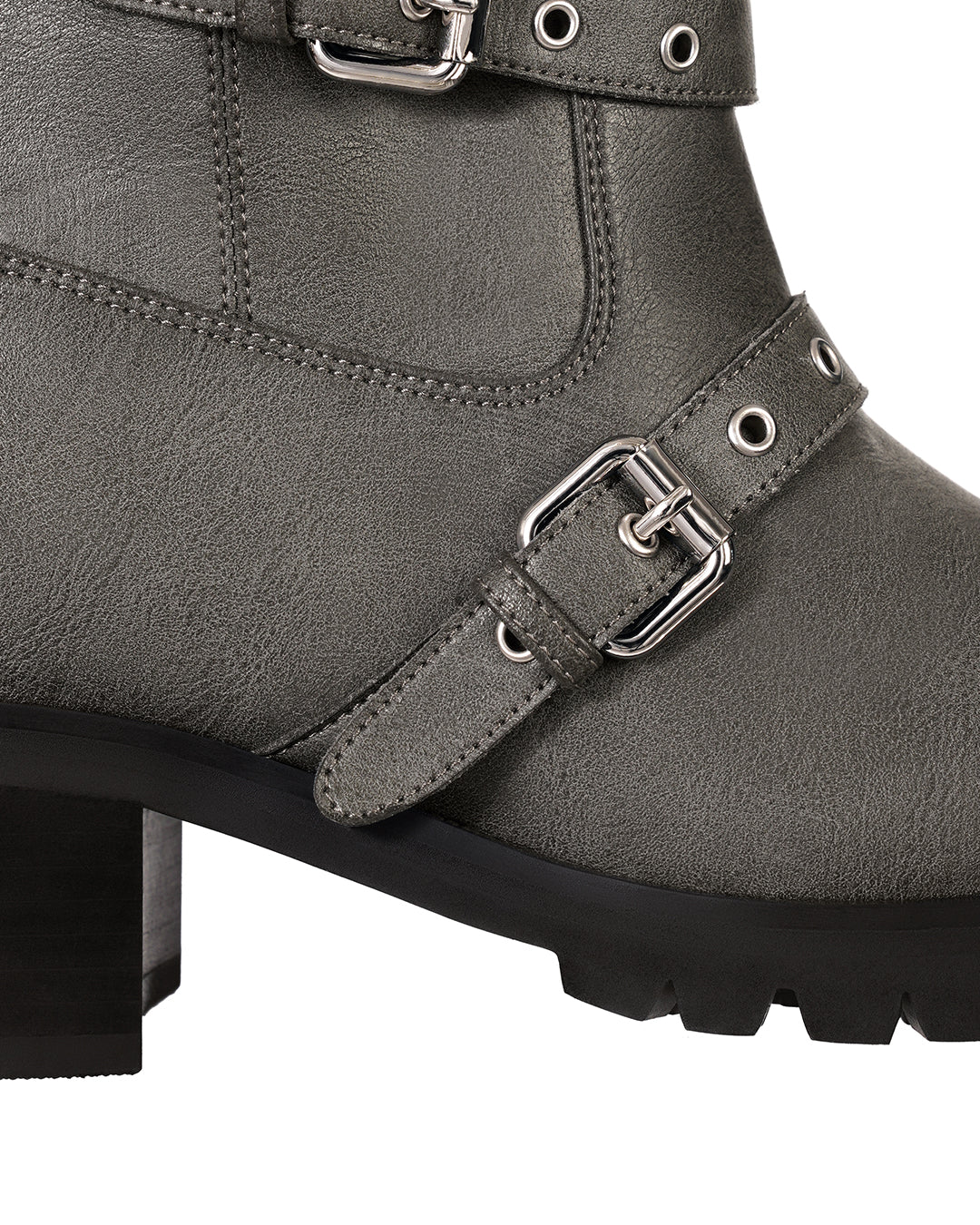 Buckle Tied Long Boots ・ バックルタイドロングブーツ (ウォッシュドグレー)