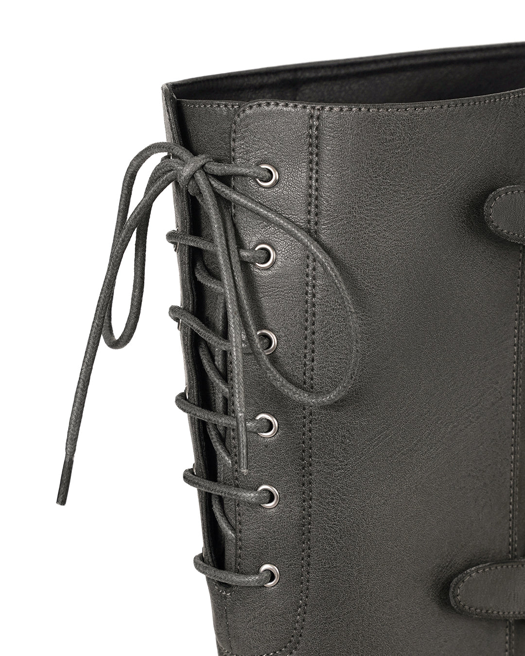 Buckle Tied Long Boots ・ バックルタイドロングブーツ (ウォッシュドグレー)