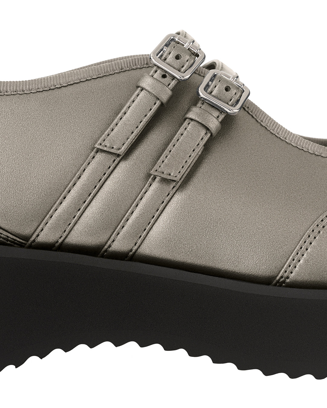 Hatched Platform Mary Jane ・ ヘチッドプラットフォームメリージェーン (メタリックグレー)