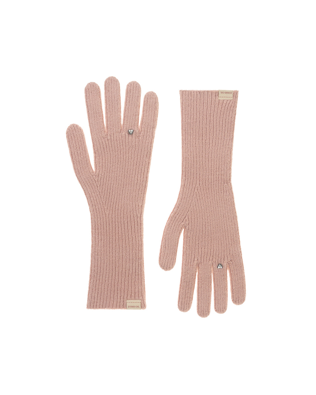 Heart Ring Knit Glove ・ ハートリングニットグローブ (ピンク)