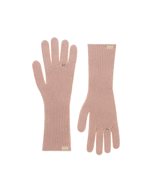 Heart Ring Knit Glove ・ ハートリングニットグローブ (ピンク)