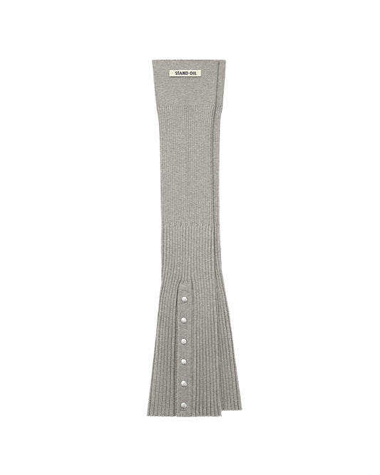 Snap Knit Leg Warmer ・ スナップニットレッグウォーマー (グレー)