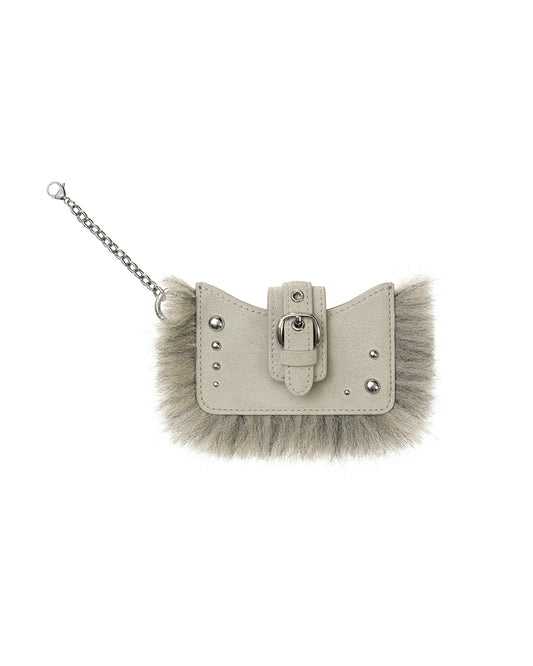 Stud Fur Keyring・スタッドファーキーリング（ベージュ）
