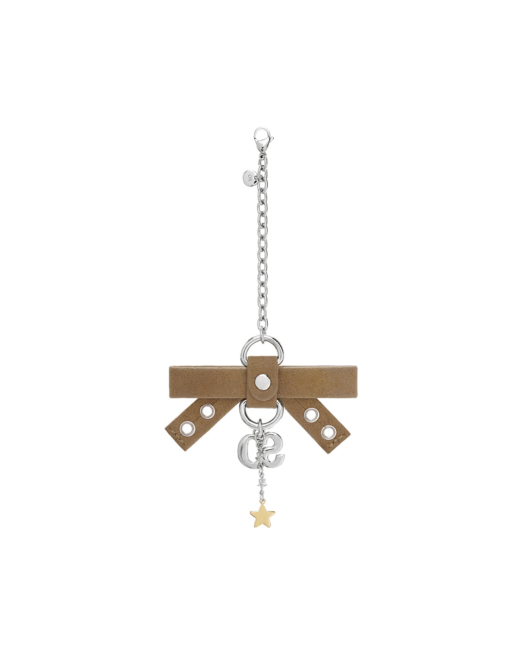 Bow Charm Keyring ・ ボウチャームキーリング (キャメル)
