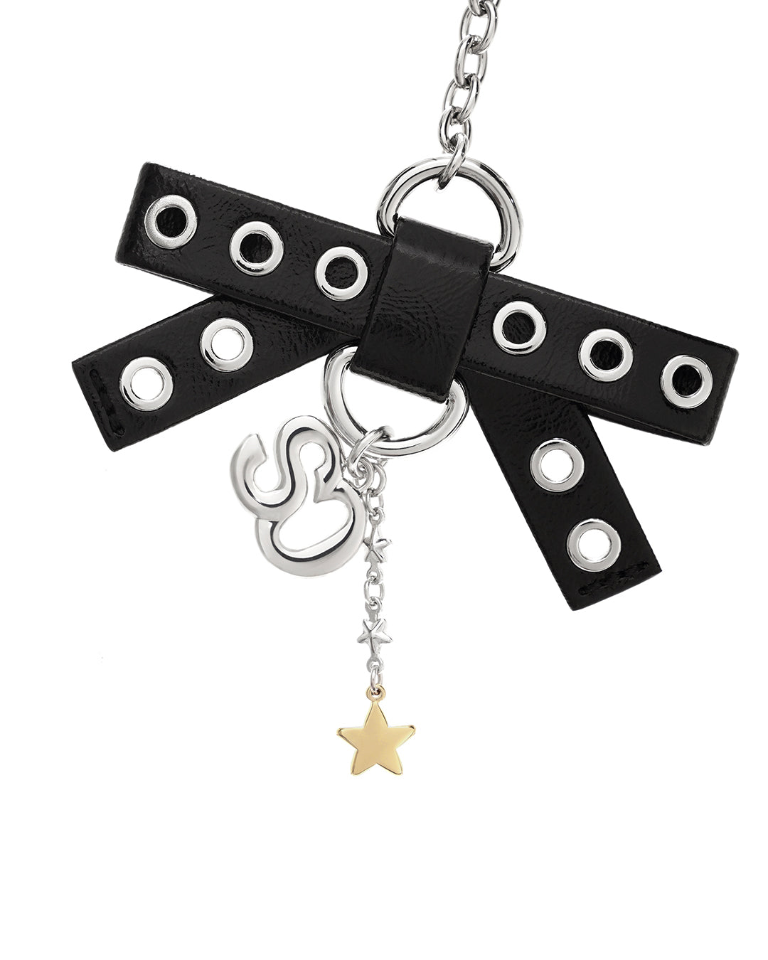 Bow Charm Keyring ・ ボウチャームキーリング (ブラック)