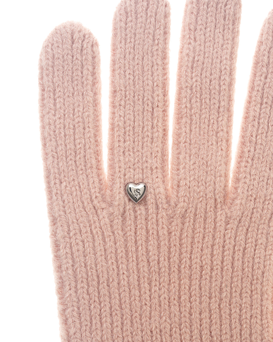 Heart Ring Knit Glove ・ ハートリングニットグローブ (ピンク)