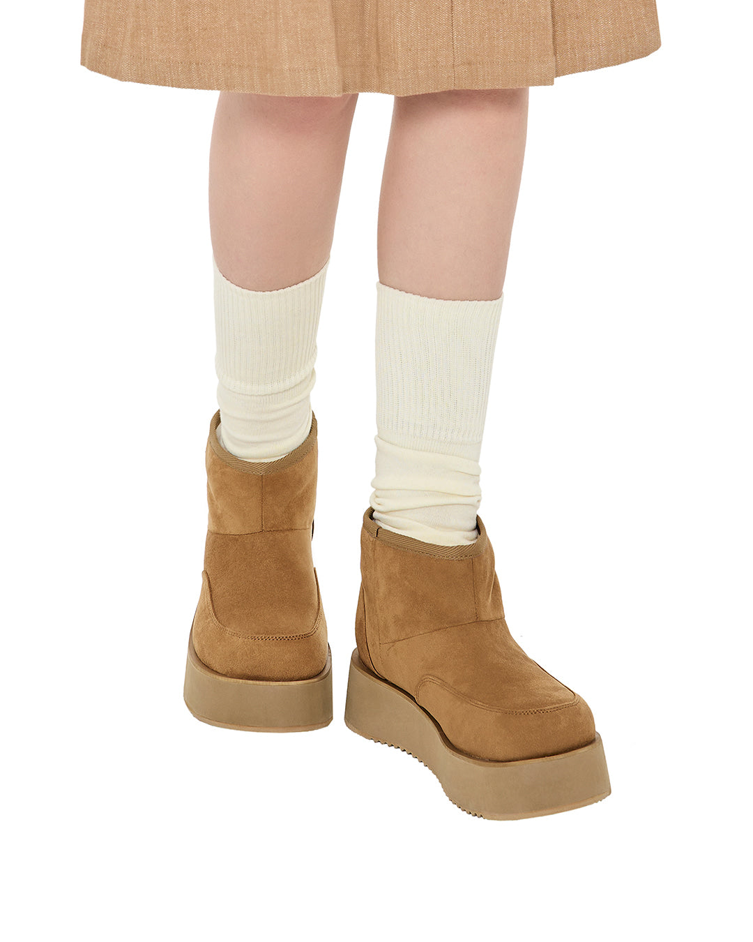 Hatched Winter Short Boots · ヘチッドウィンターショートブーツ (キャメル)