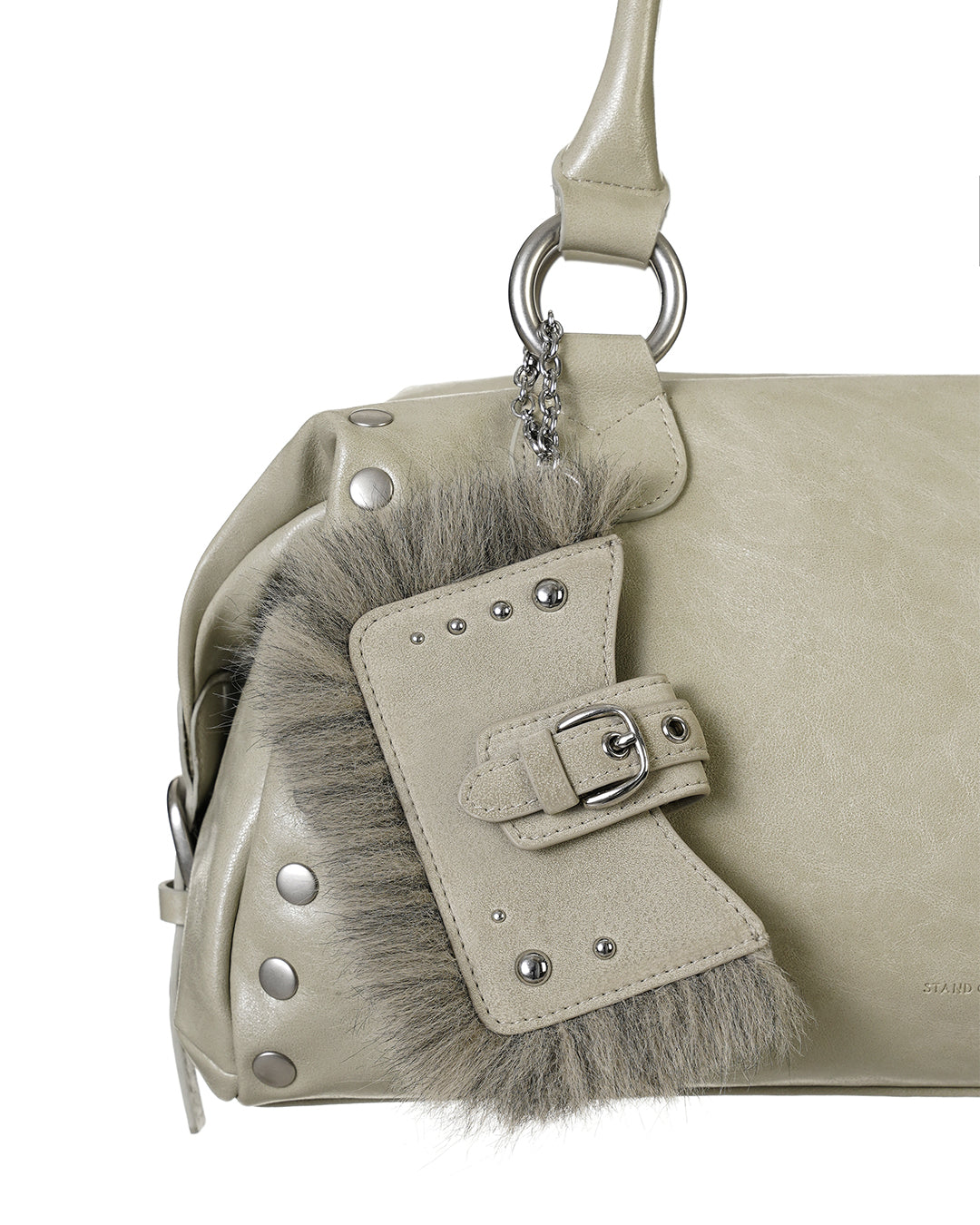 Stud Fur Keyring・スタッドファーキーリング（ベージュ）