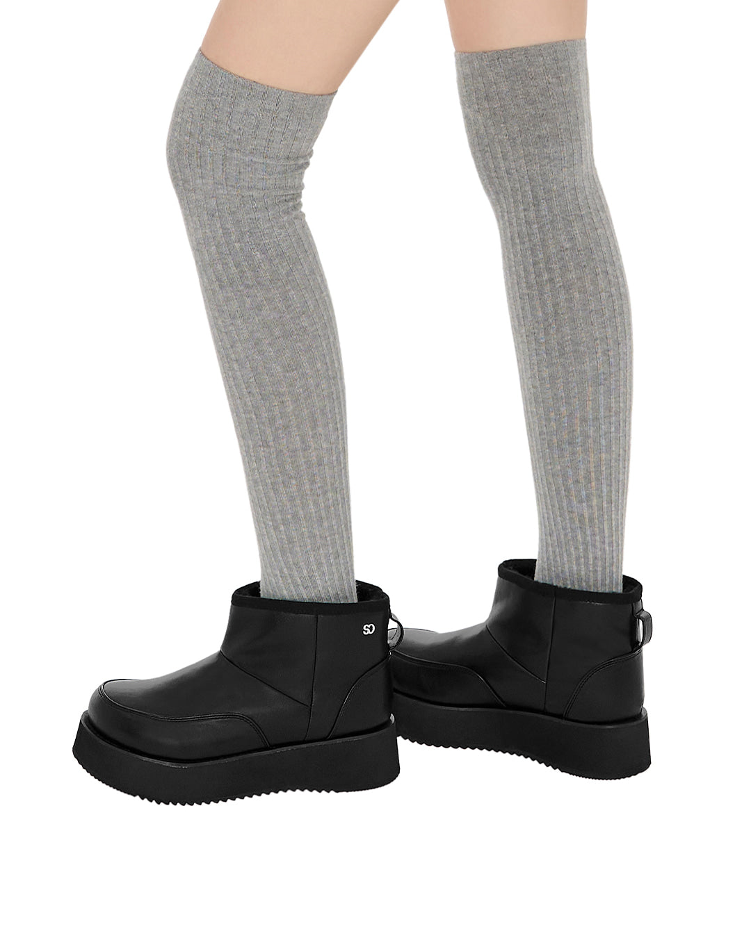 Hatched Winter Short Boots · ヘチッドウィンターショートブーツ (ブラック)