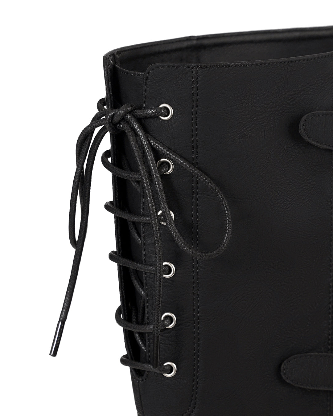 Buckle Tied Long Boots ・ バックルタイドロングブーツ (ブラック)