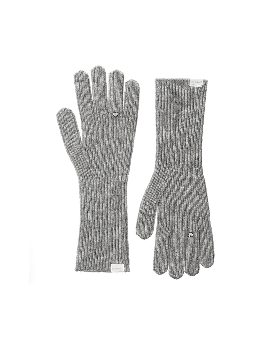 Heart Ring Knit Glove·ハートリングニットグローブ(グレー)