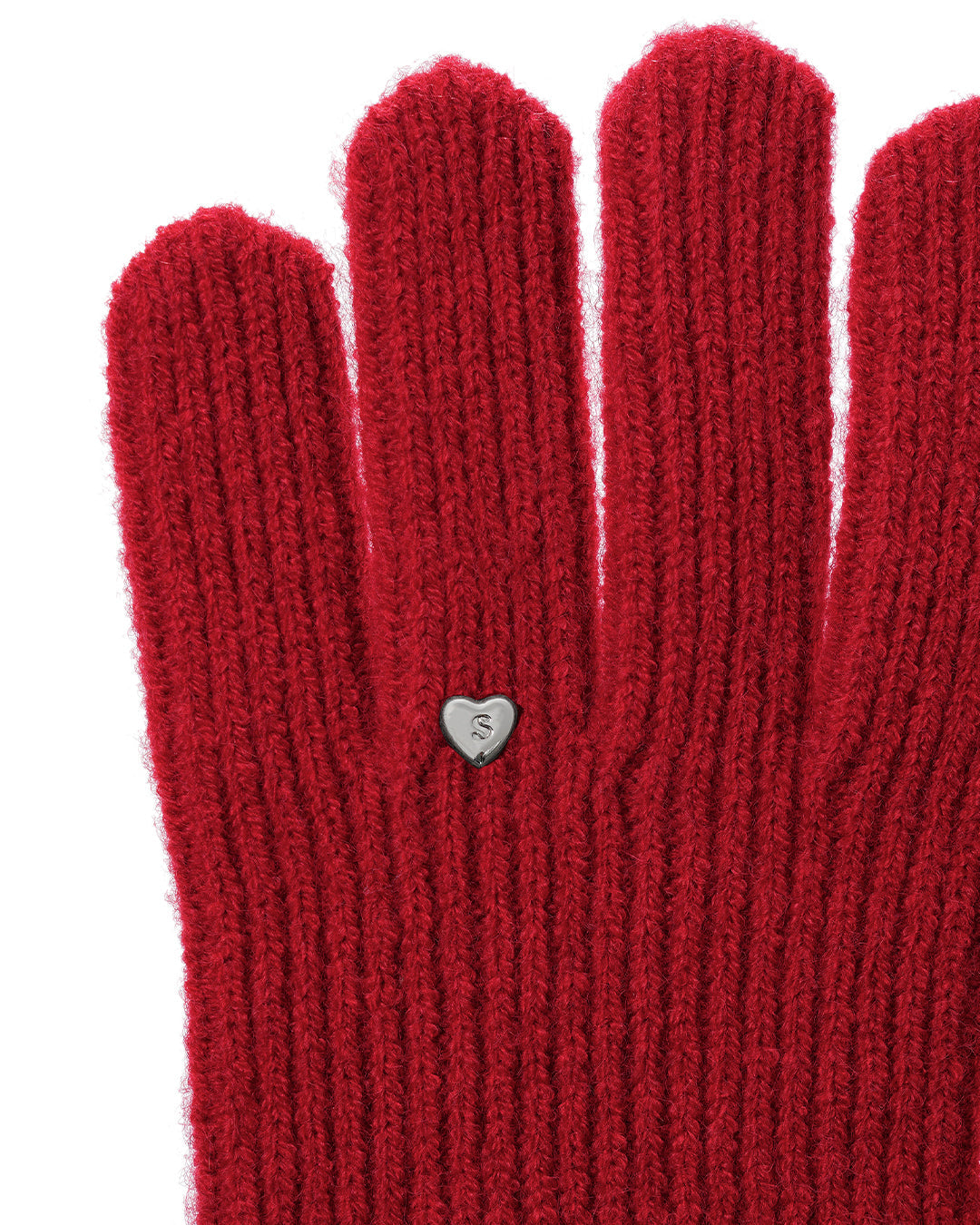 Heart Ring Knit Glove · ハートリングニット手袋(レッド)