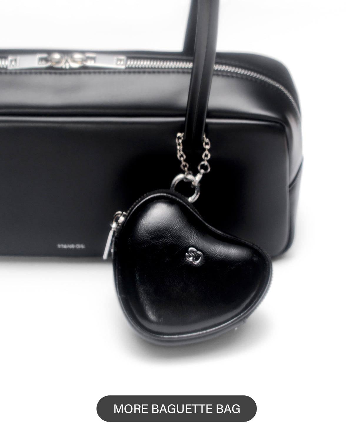 STAND OIL ブラックレザーショルダーバッグ ◇STAND OIL（スタンドオイル）CHUBBY BAG（ショルダーバッグ