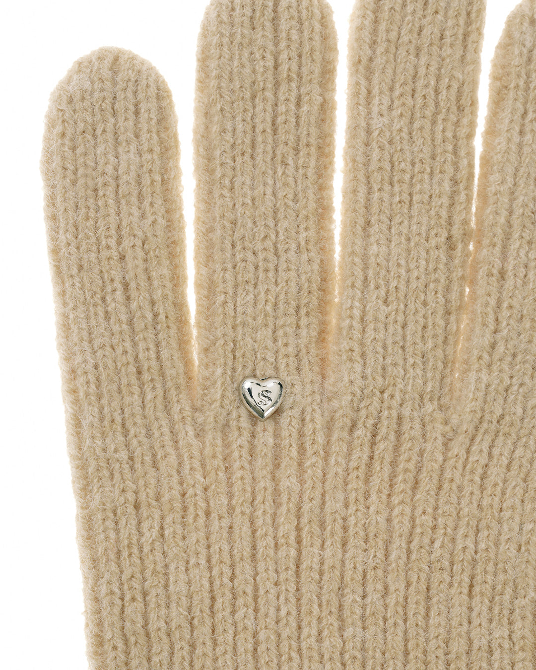 Heart Ring Knit Glove · ハートリングニット手袋(オートミール)