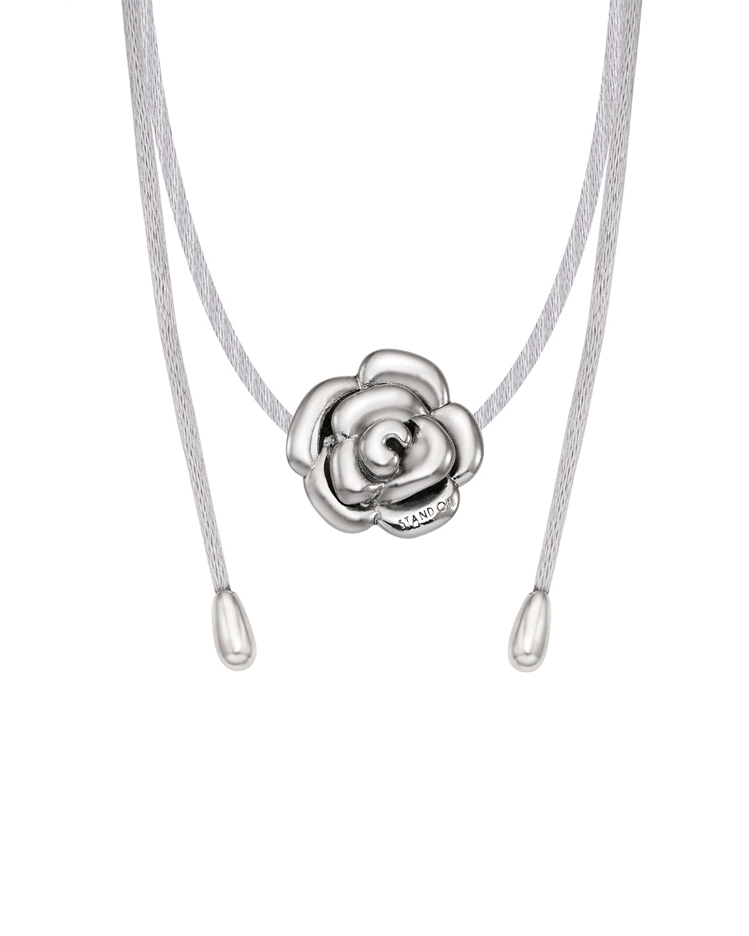 Rose Drop Necklace · ローズドロップネックレス (シルバー)