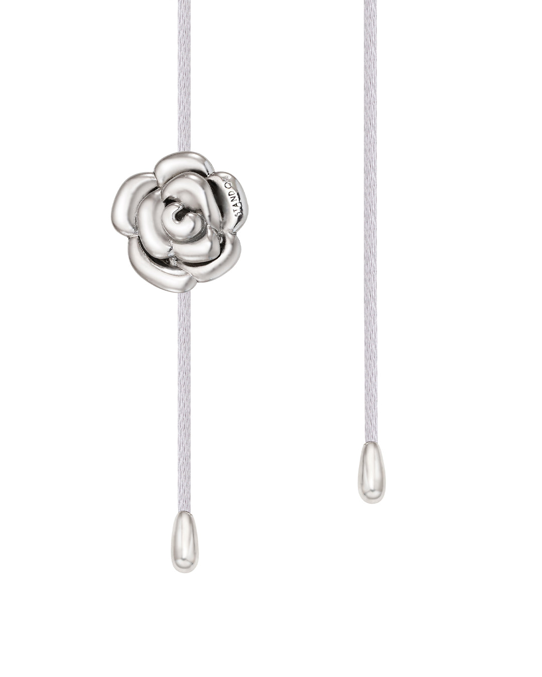 Rose Drop Necklace · ローズドロップネックレス (シルバー)